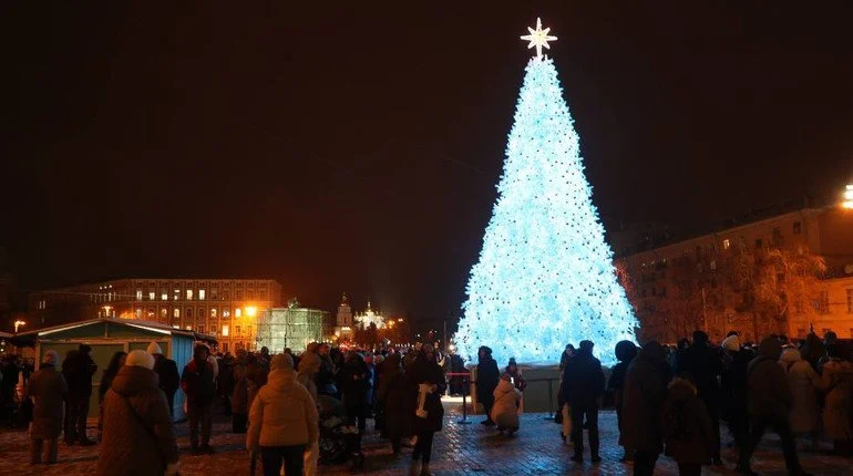 Головна ялинка країни: у Києві встановлять 16-метрове новорічне дерево в пастельних тонах