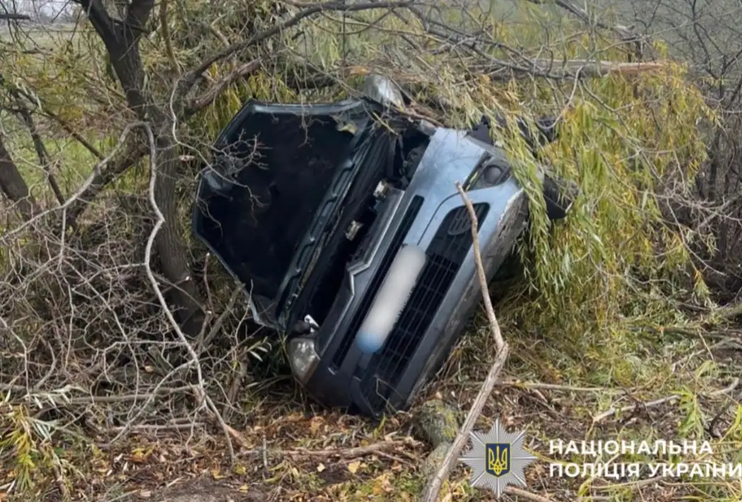 На Київщині легковик перекинувся й застряг у дереві після зіткнення: постраждали троє людей