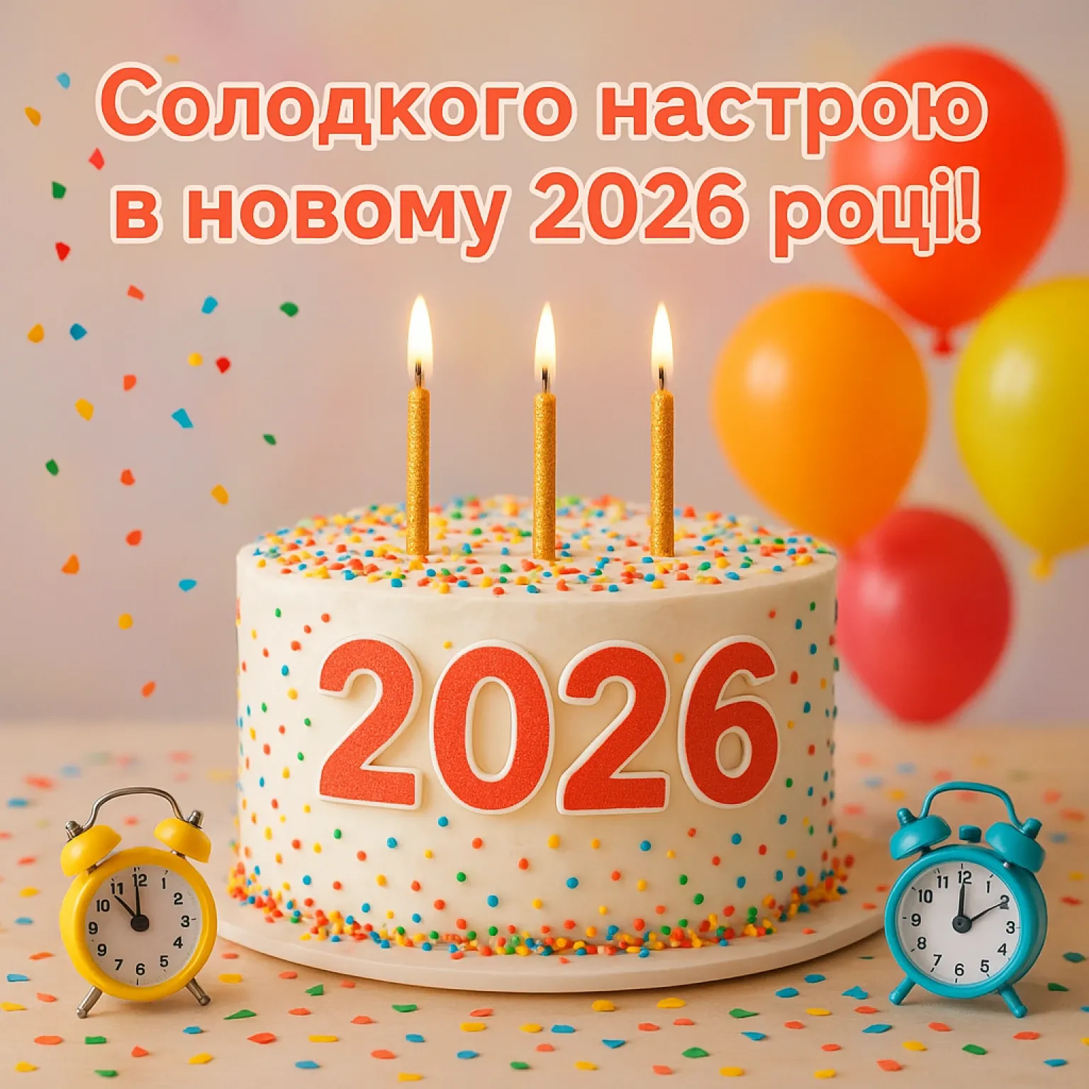 Привітання з прийдешнім новим роком 2026: теплі побажання українською