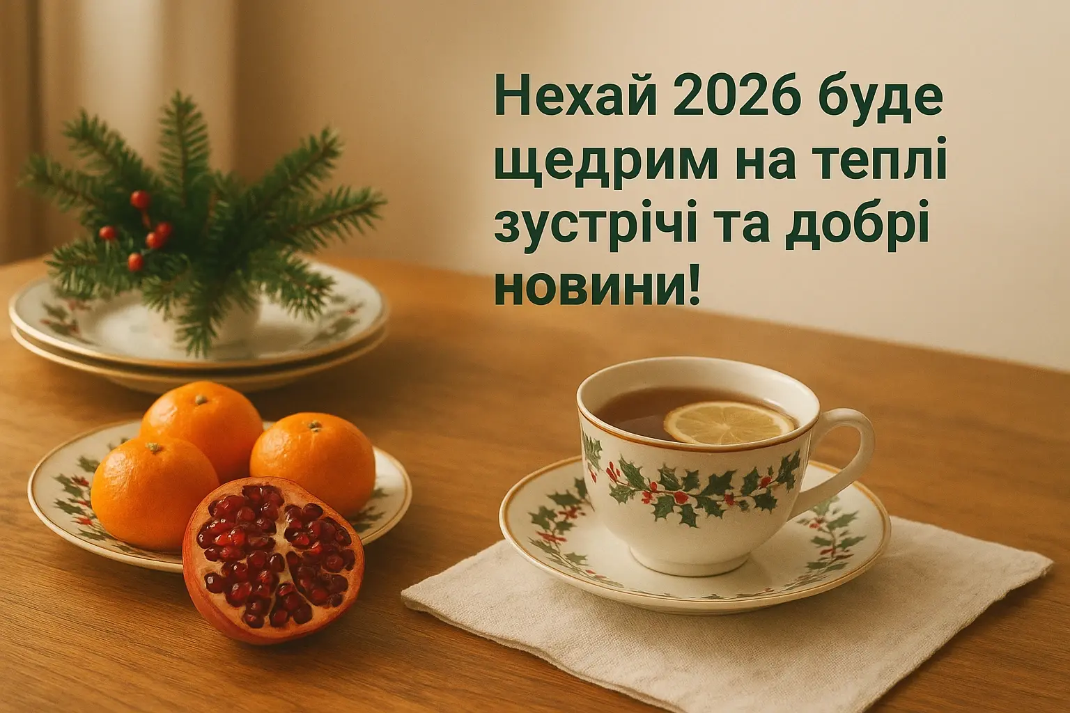 Привітання з прийдешнім новим роком 2026: теплі побажання українською