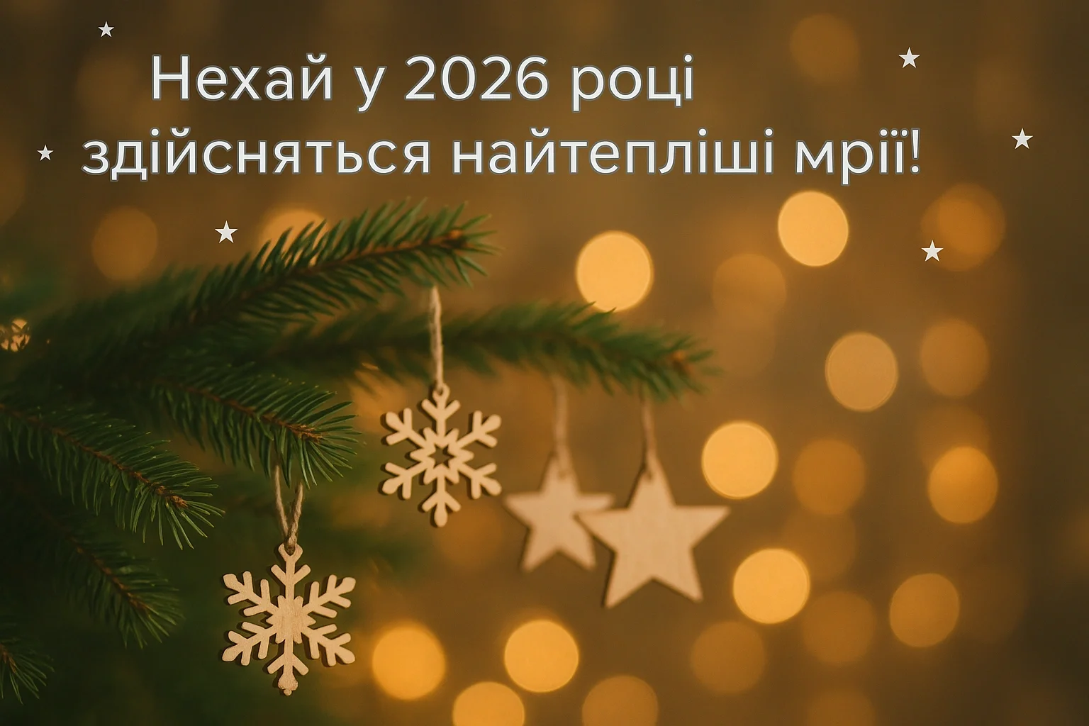 Привітання з прийдешнім новим роком 2026: теплі побажання українською