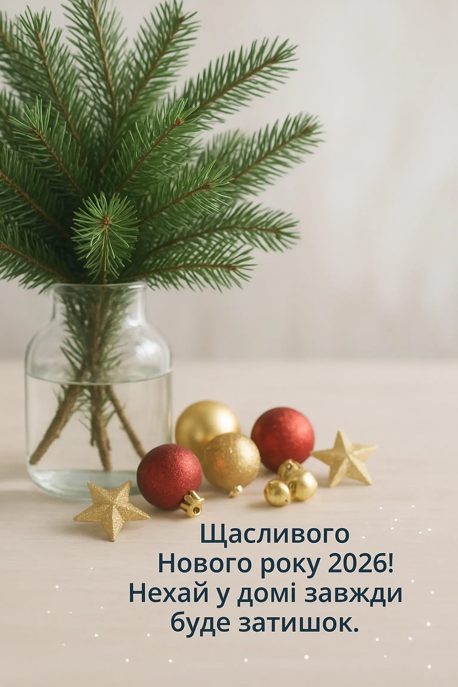 Привітання з прийдешнім новим роком 2026: теплі побажання українською
