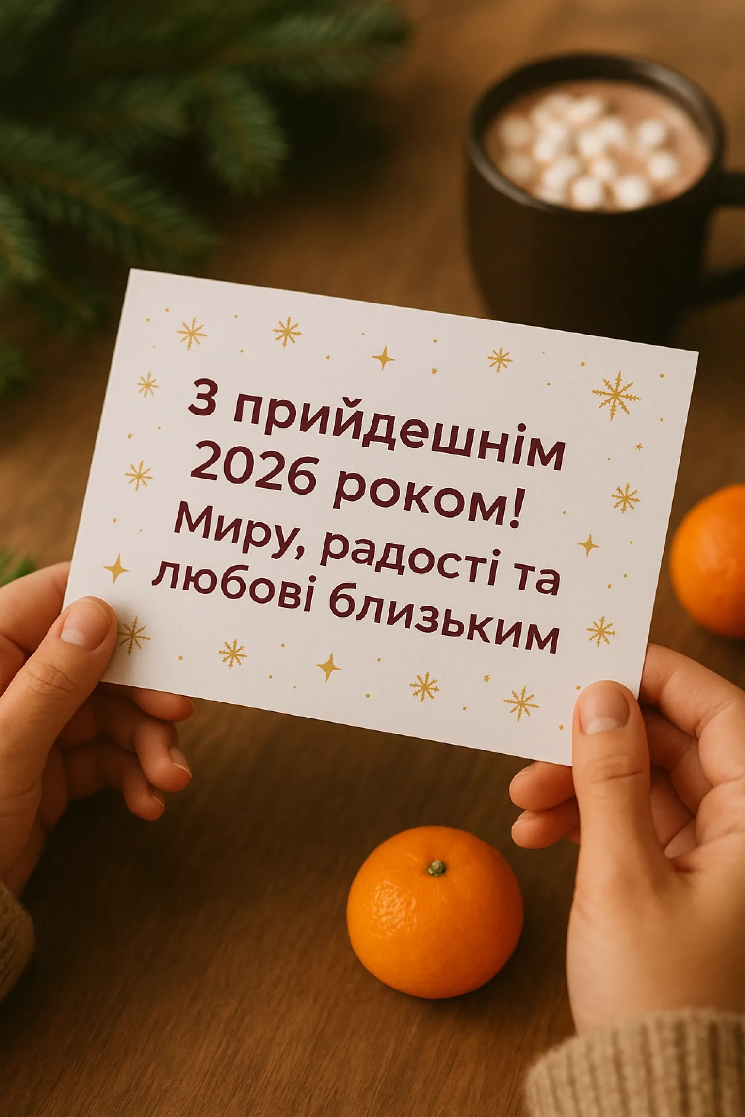 Привітання з прийдешнім новим роком 2026: теплі побажання українською