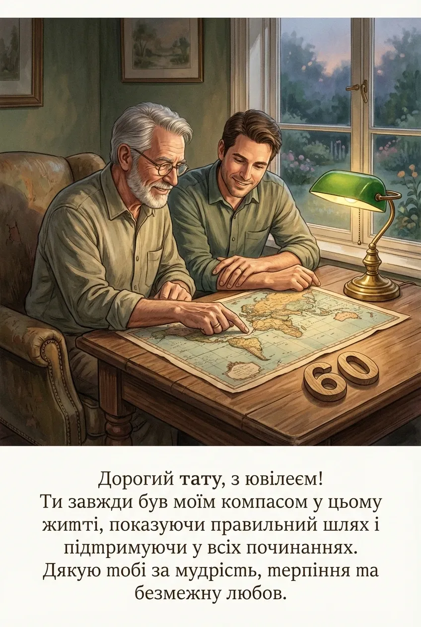 привітання з ювілеєм 60 років татові