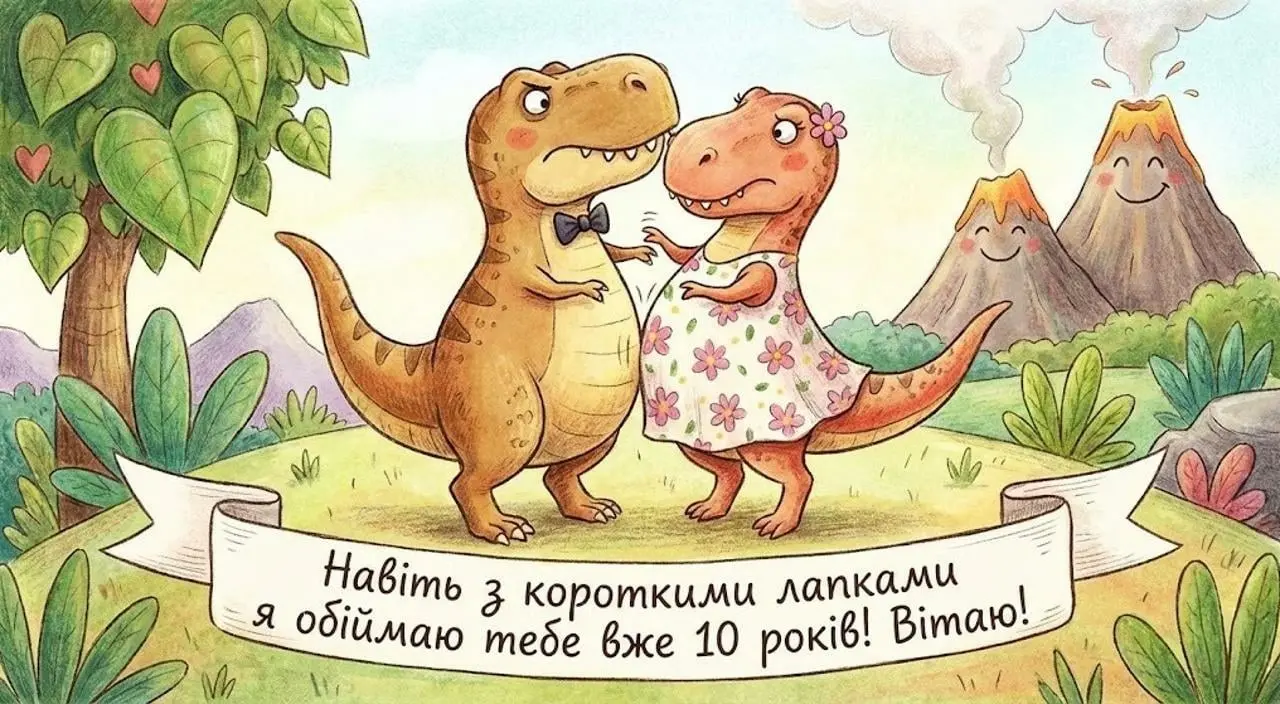 Прикольні привітання з річницею весілля на 10 років