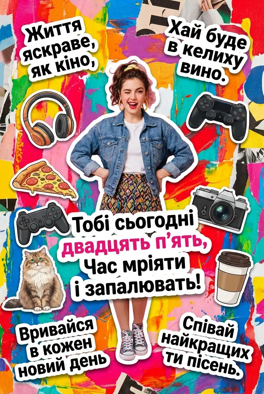 з ювілеєм 25 років дівчині