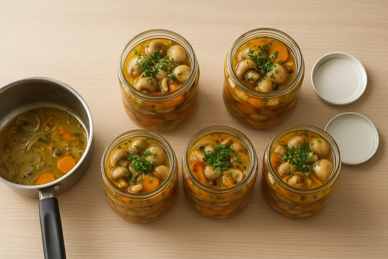 шампиньоны маринованные