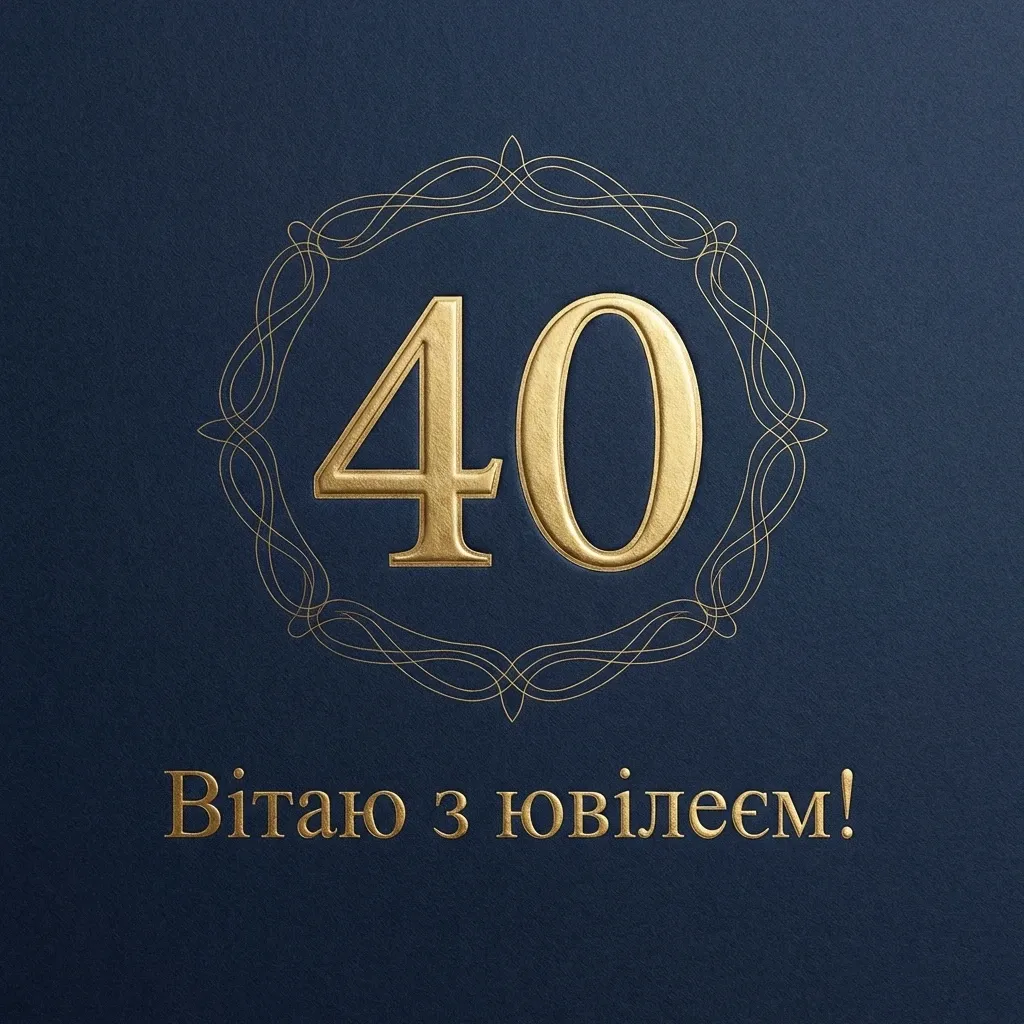 з ювілеєм 40 років