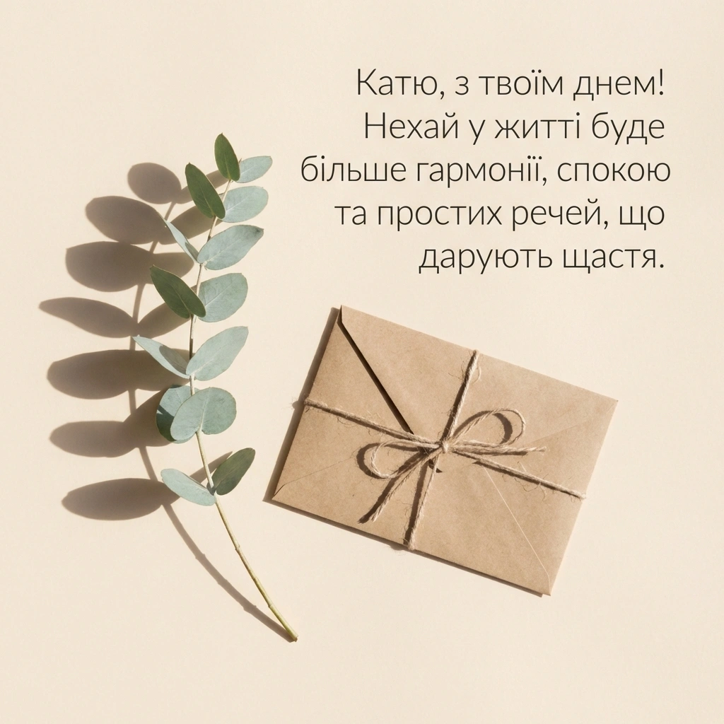 картинки з днем народження, катя українською