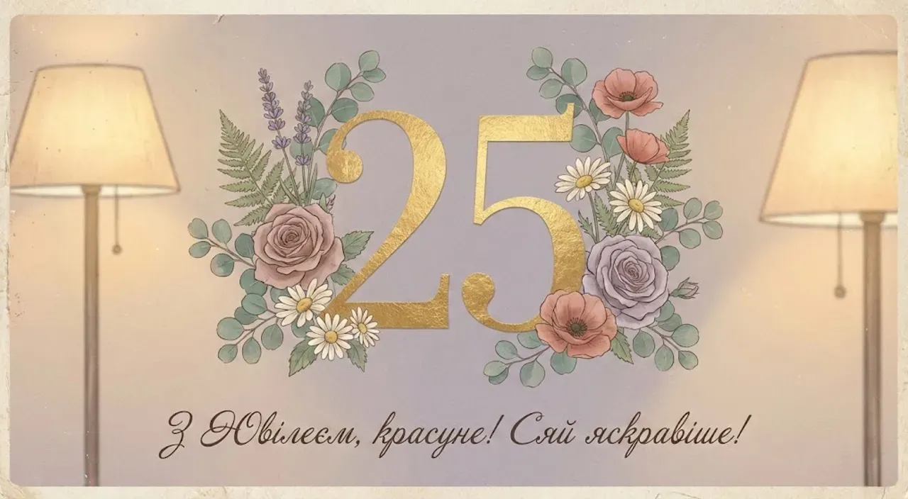 Привітання дівчині з ювілеєм на 25 років