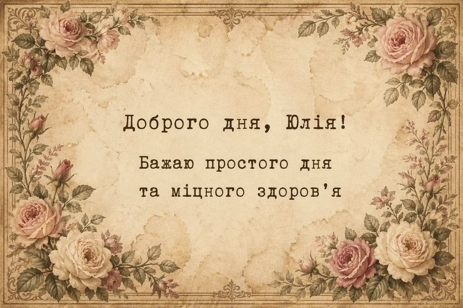 Доброго дня, Юлія: найкращі картинки та душевні вітання для гарного настрою