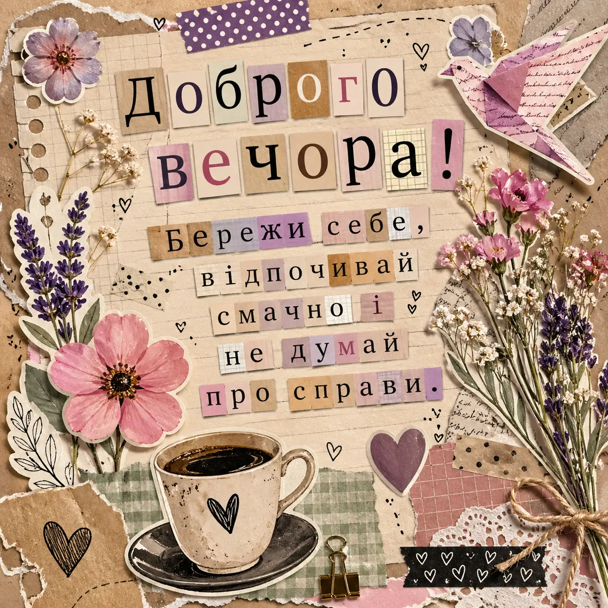 Красиві картинки доброго вечора: душевна добірка листівок для гарного настрою