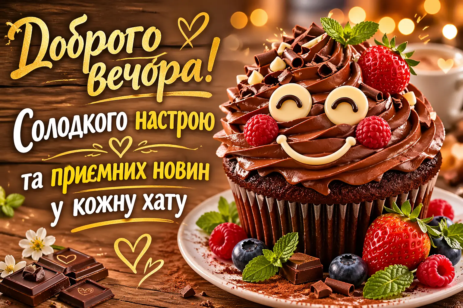 Красиві картинки доброго вечора: душевна добірка листівок для гарного настрою