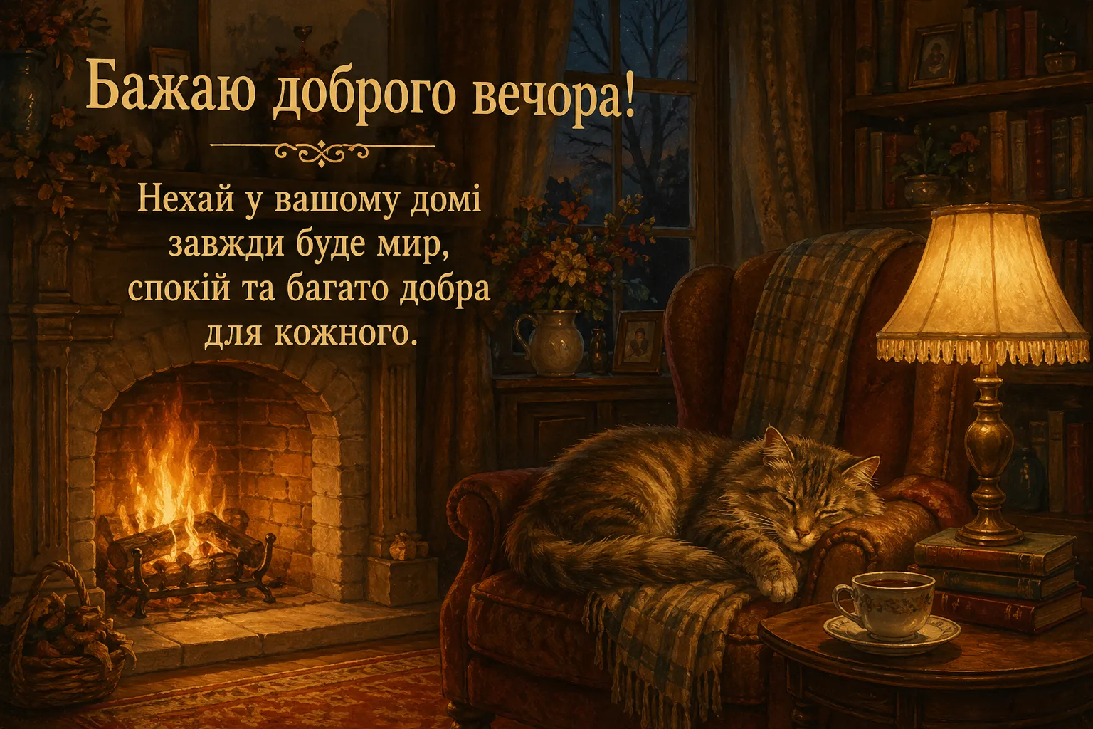 Красиві картинки доброго вечора: душевна добірка листівок для гарного настрою