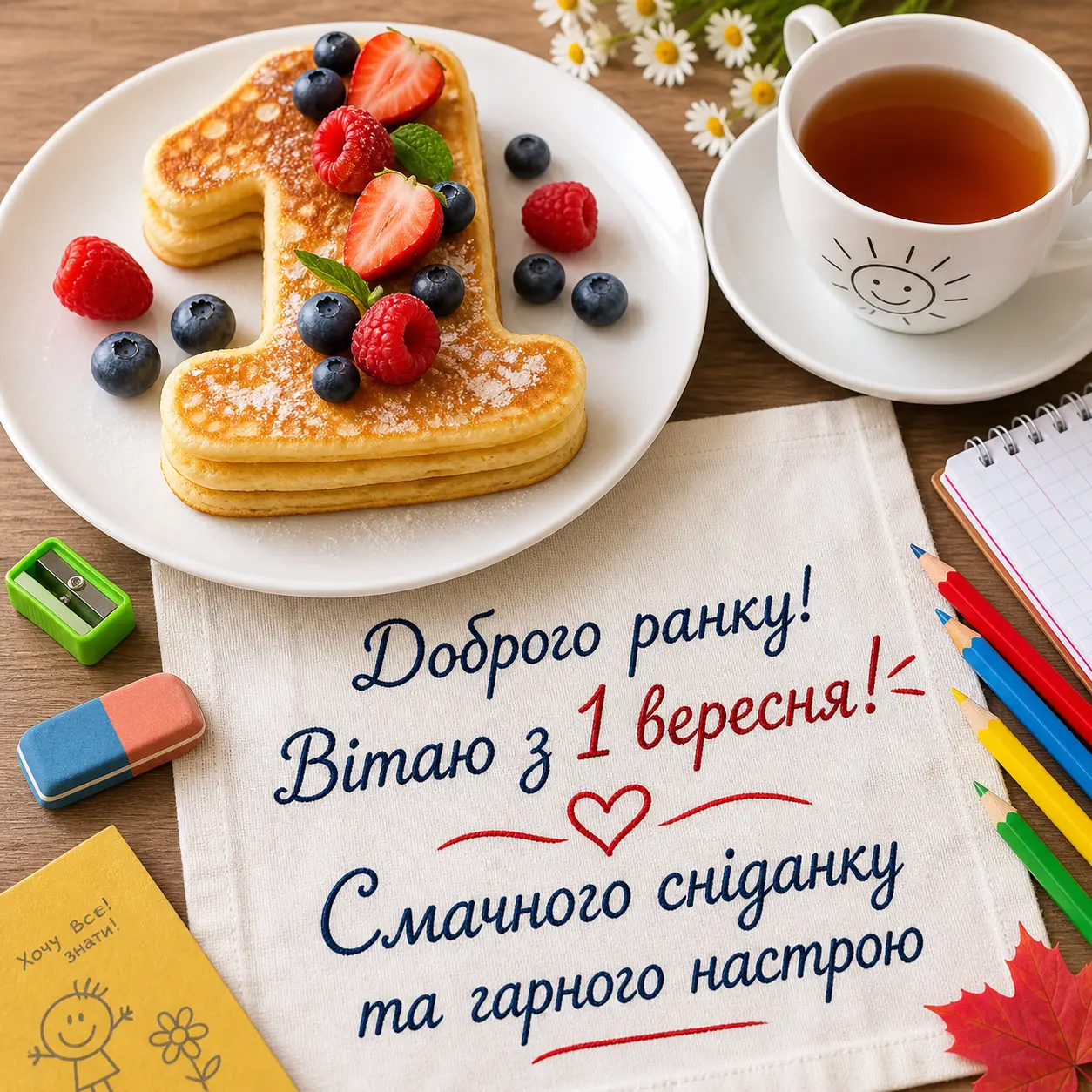 Доброго ранку, з 1 вересня: найкращі листівки та щирі вітання до свята