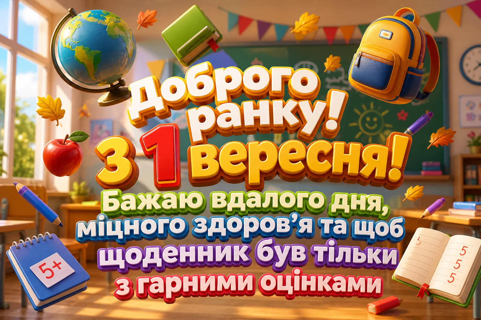 Доброго ранку, з 1 вересня: найкращі листівки та щирі вітання до свята