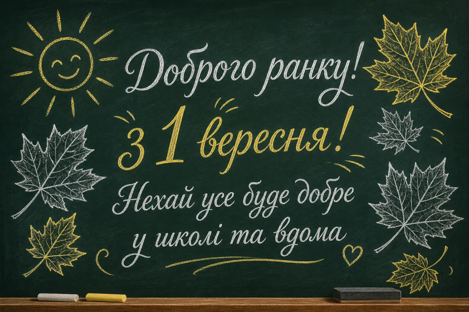 Доброго ранку, з 1 вересня: найкращі листівки та щирі вітання до свята