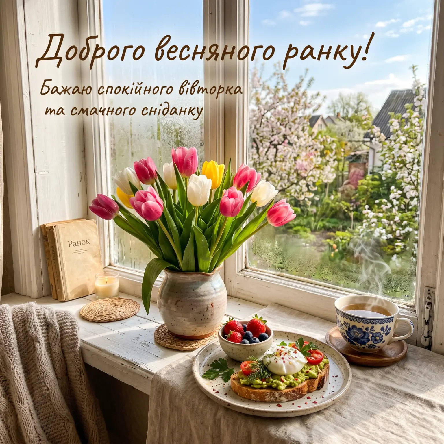 Добрий ранок, весна: картинки та найтепліші побажання для гарного вівторка