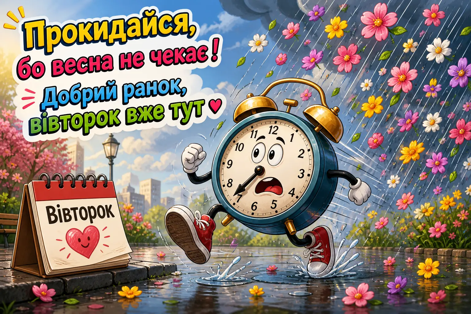 Добрий ранок, весна: картинки та найтепліші побажання для гарного вівторка