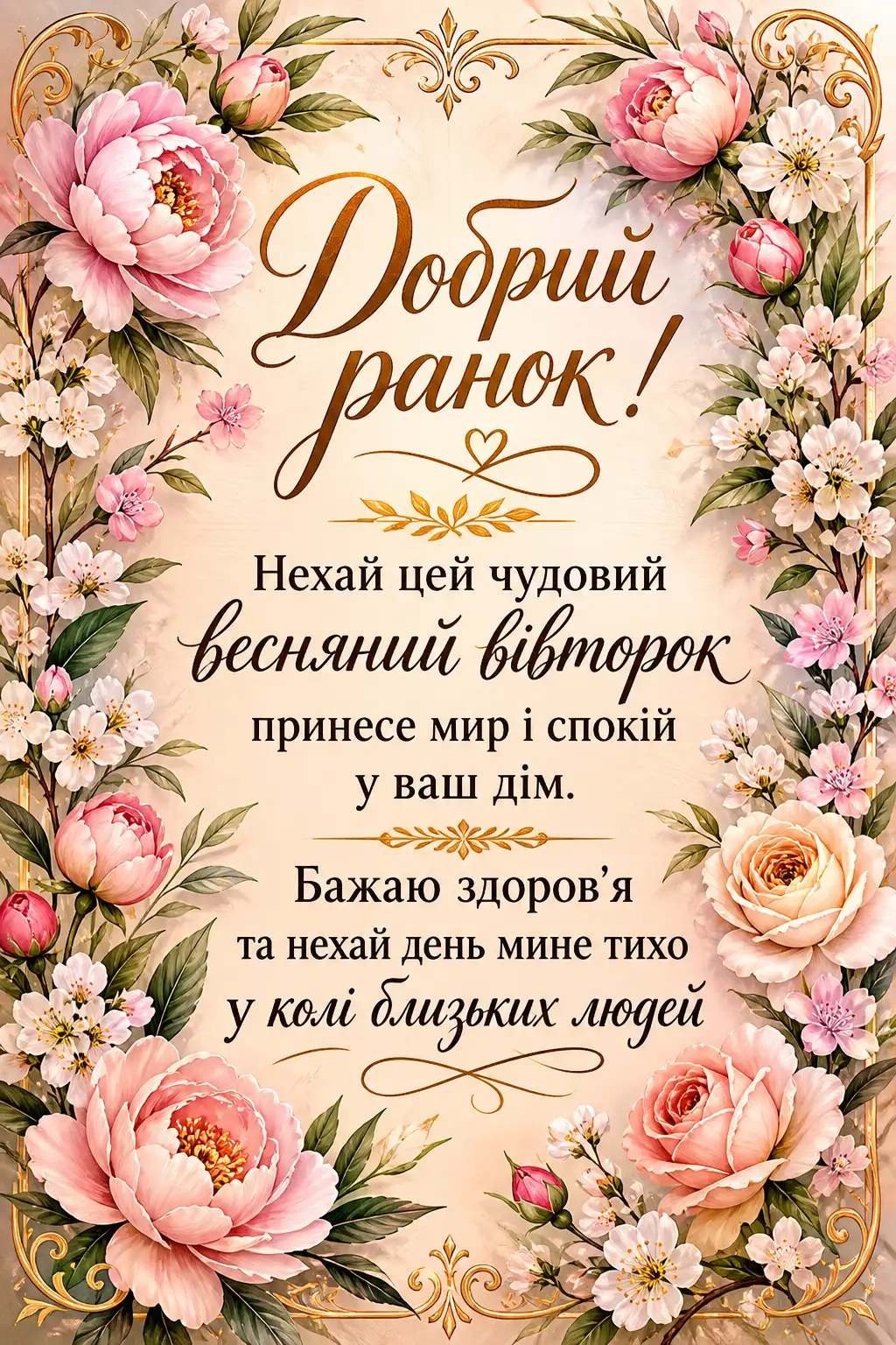 Добрий ранок, весна: картинки та найтепліші побажання для гарного вівторка