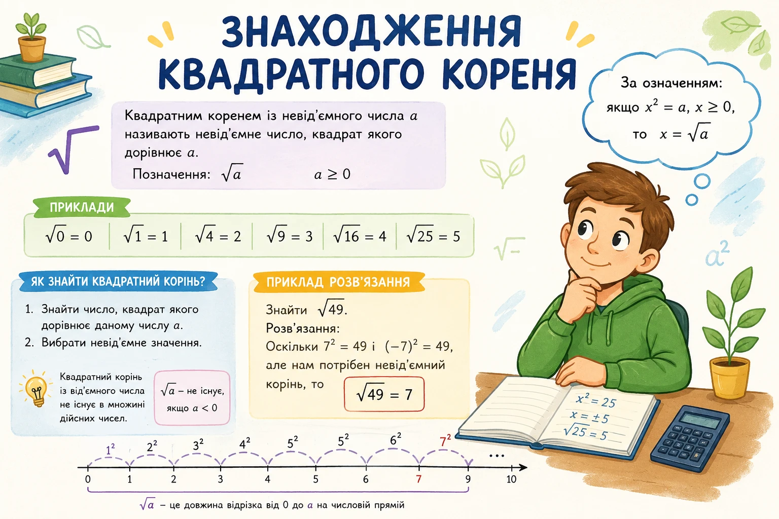 Знаходження квадратного кореня: від таблиці квадратів до ітерацій