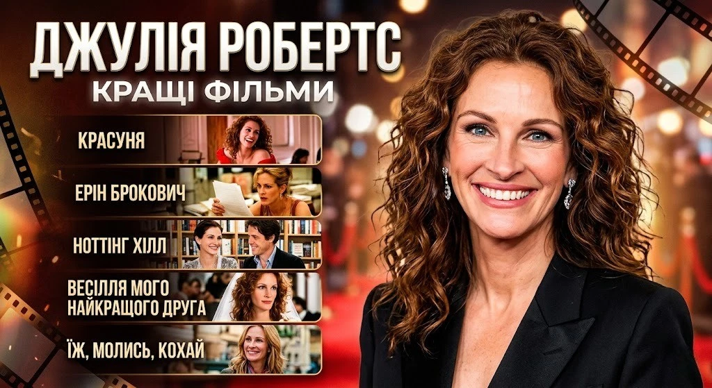 Топ кращих фільмів Джулії Робертс для перегляду