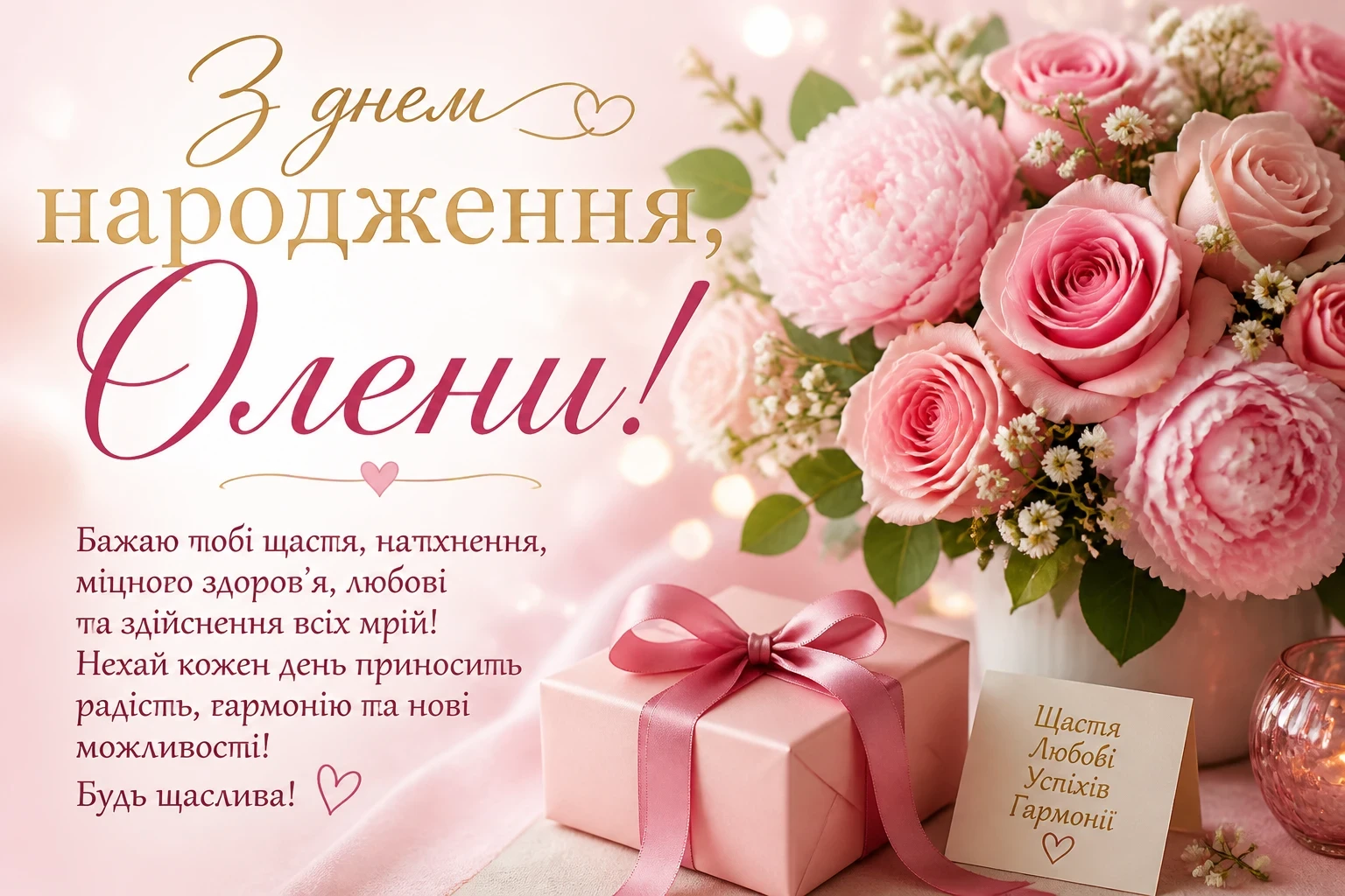 З днем народження для Олени