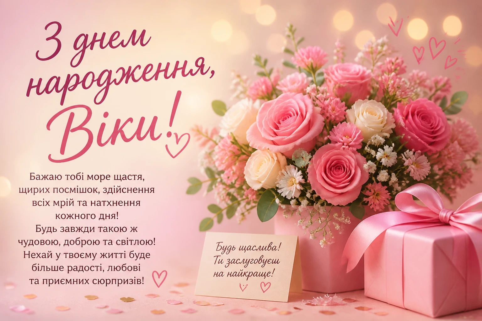 З днем народження для Віки