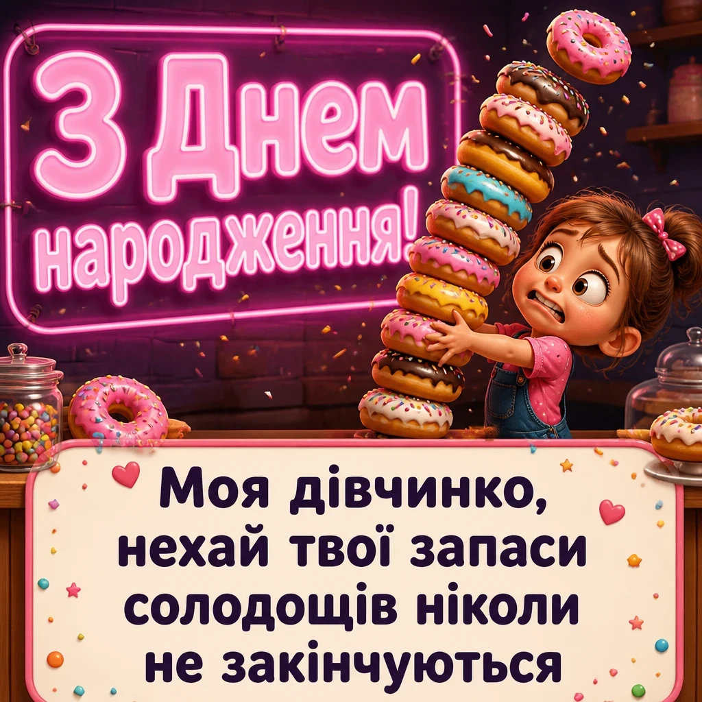 люба донечка з днем народження донечко
