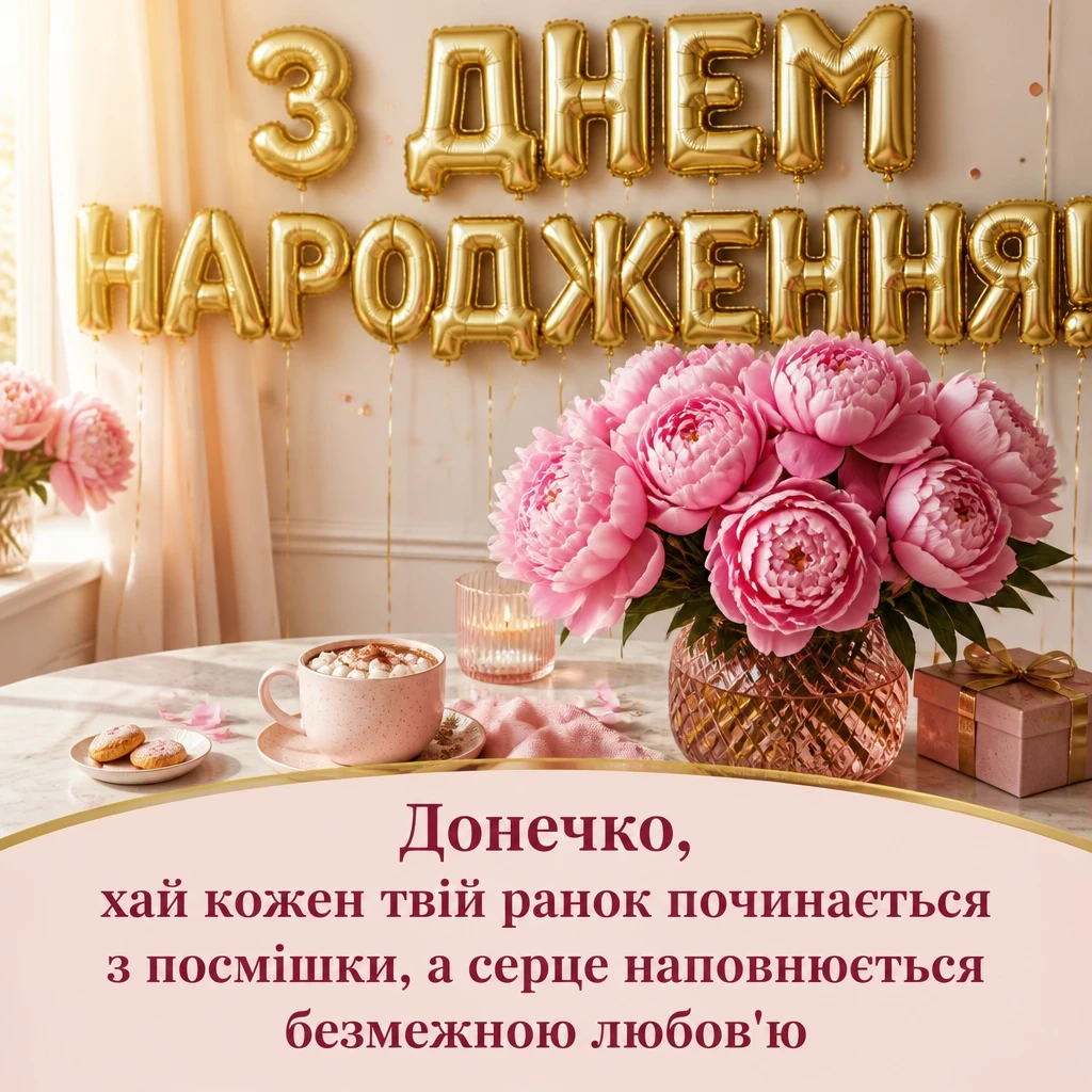 люба донечка з днем народження донечко