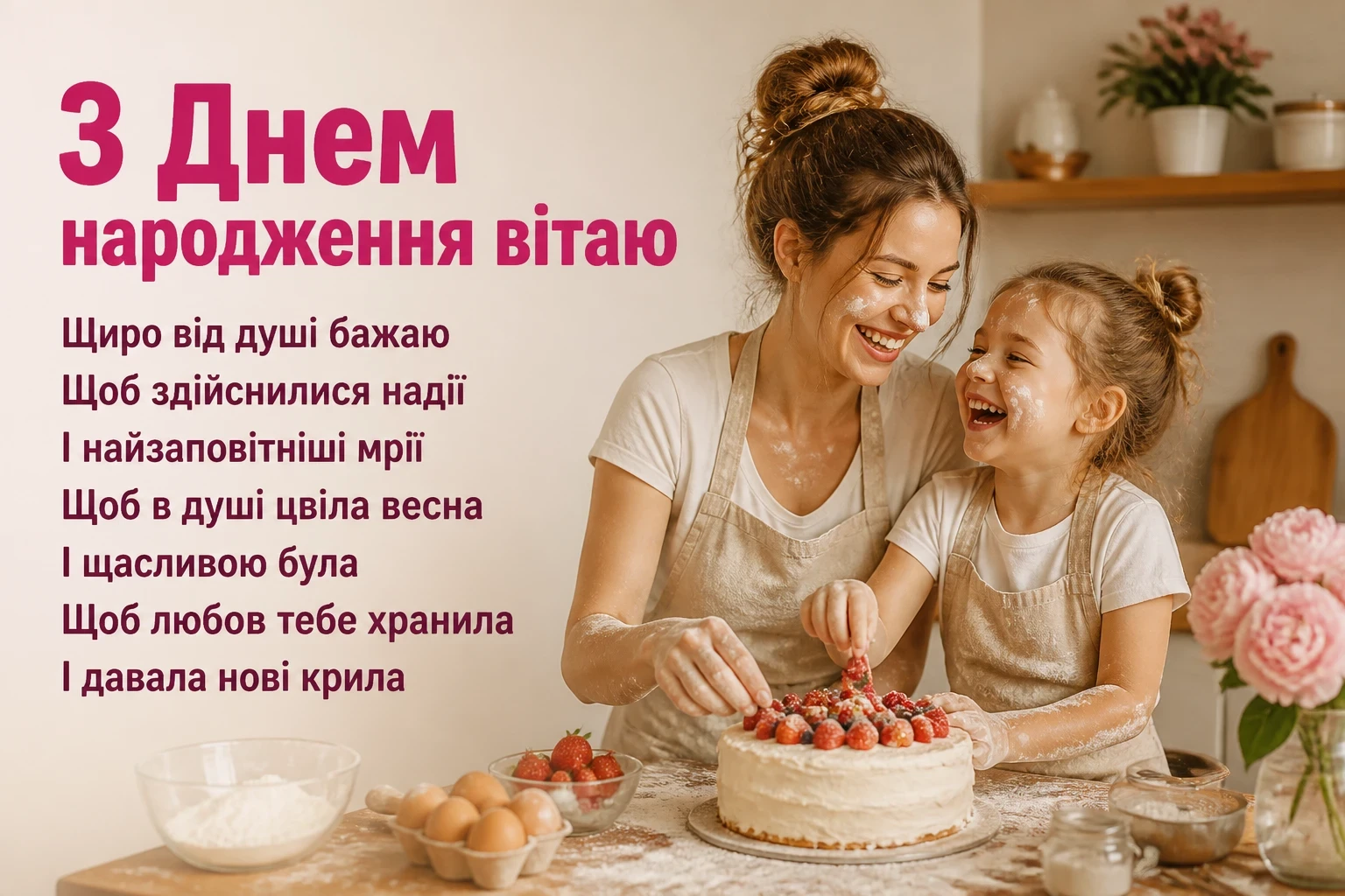 люба донечка з днем народження донечко
