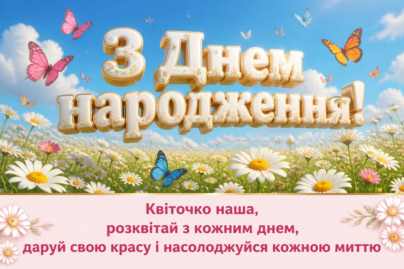 люба донечка з днем народження донечко