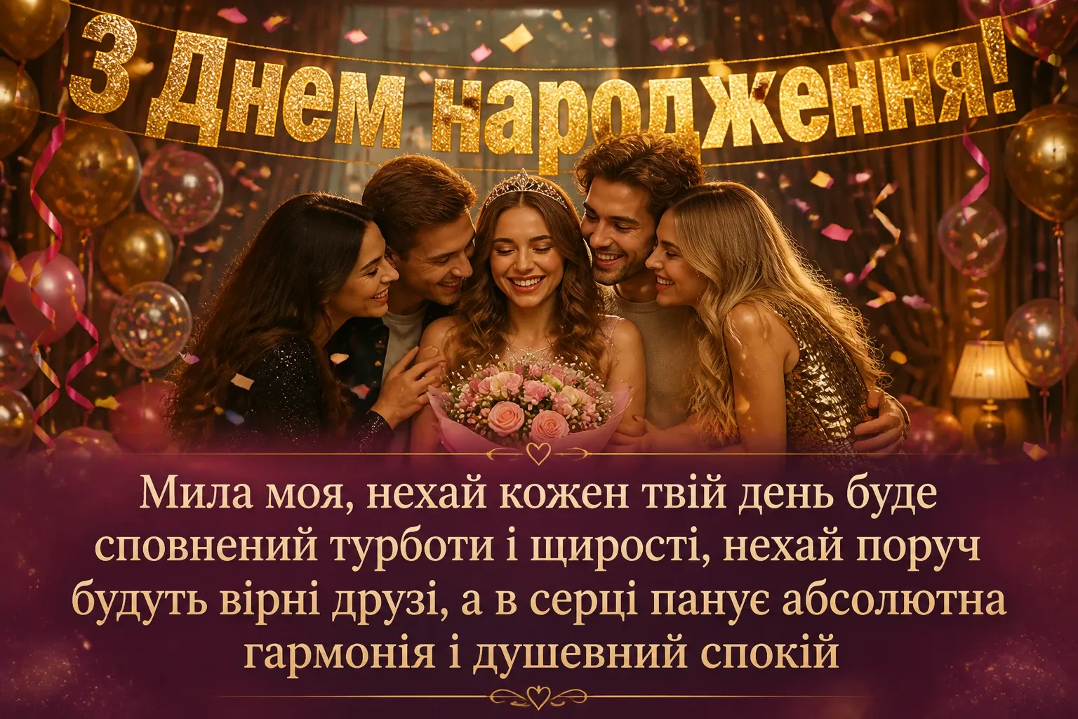 люба донечка з днем народження донечко