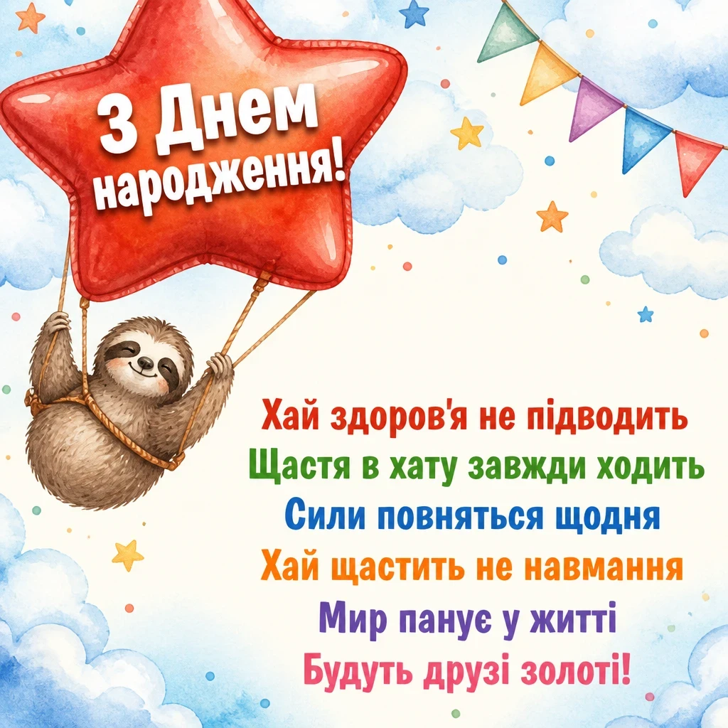 вітальні листівки з днем народження