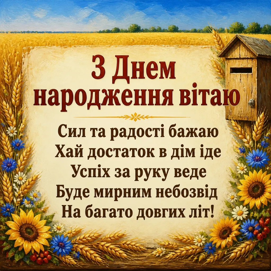 вітальні листівки з днем народження