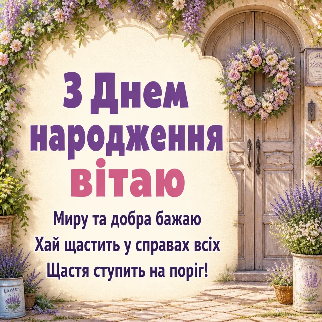вітальні листівки з днем народження