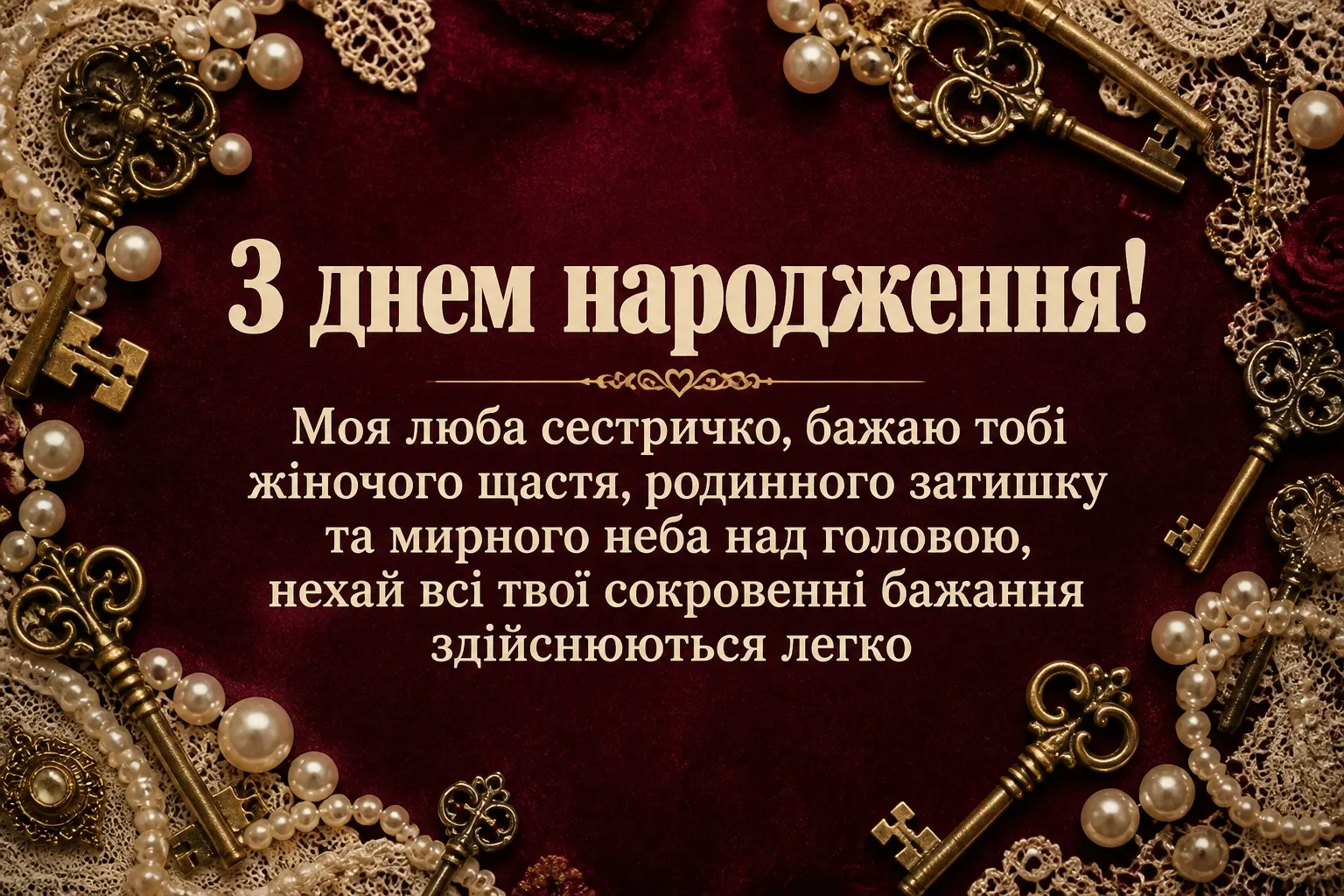 привітання з днем народження сестрі своїми словами