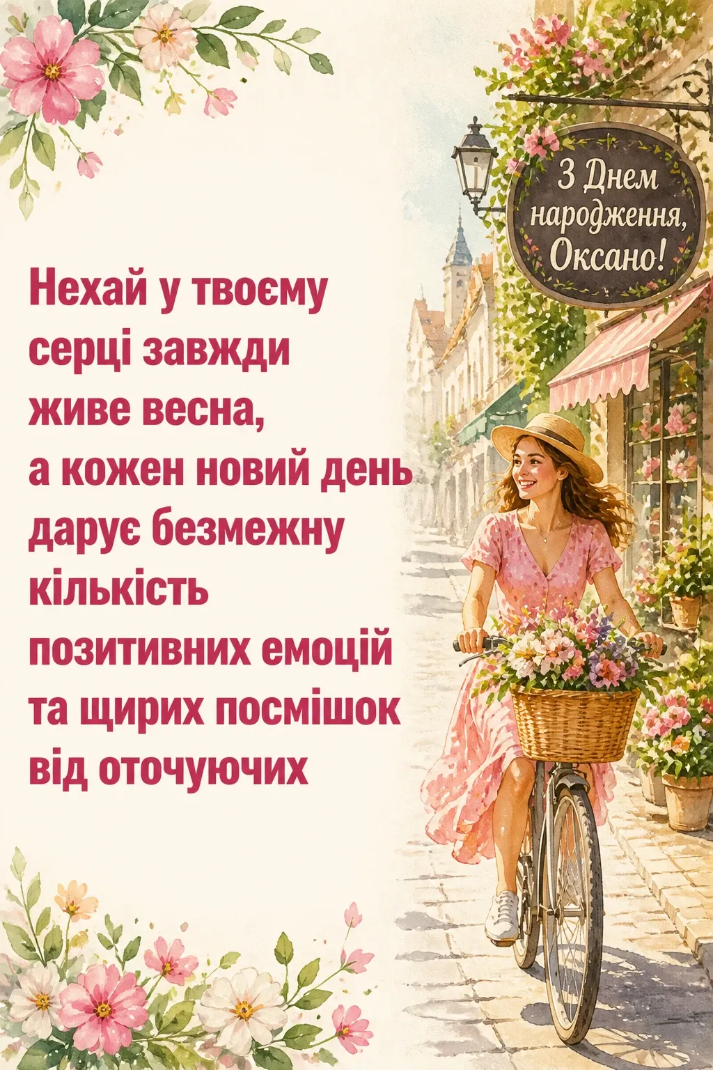 з днем народження оксана