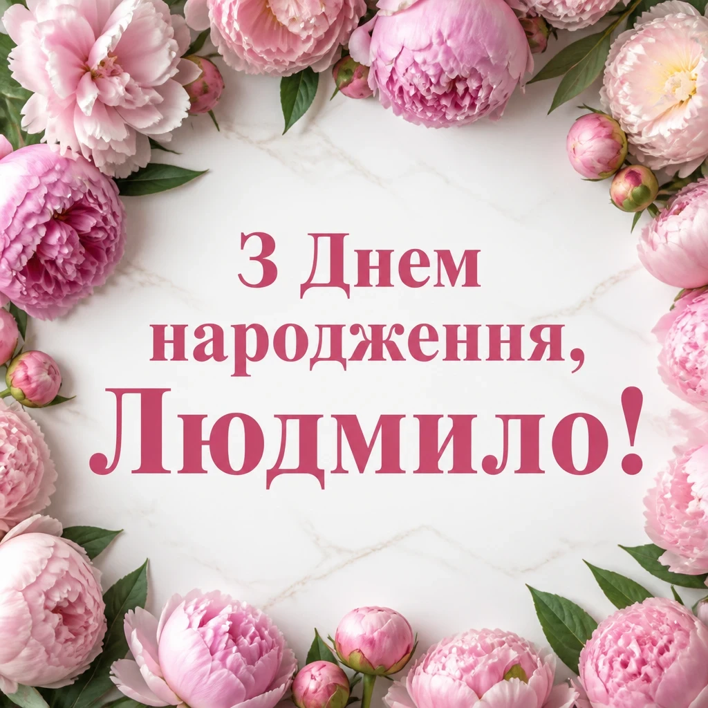 з днем народження людмила