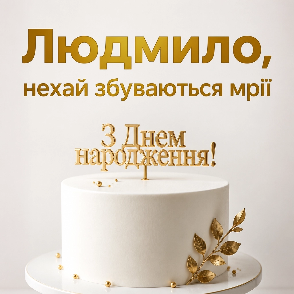 з днем народження людмила