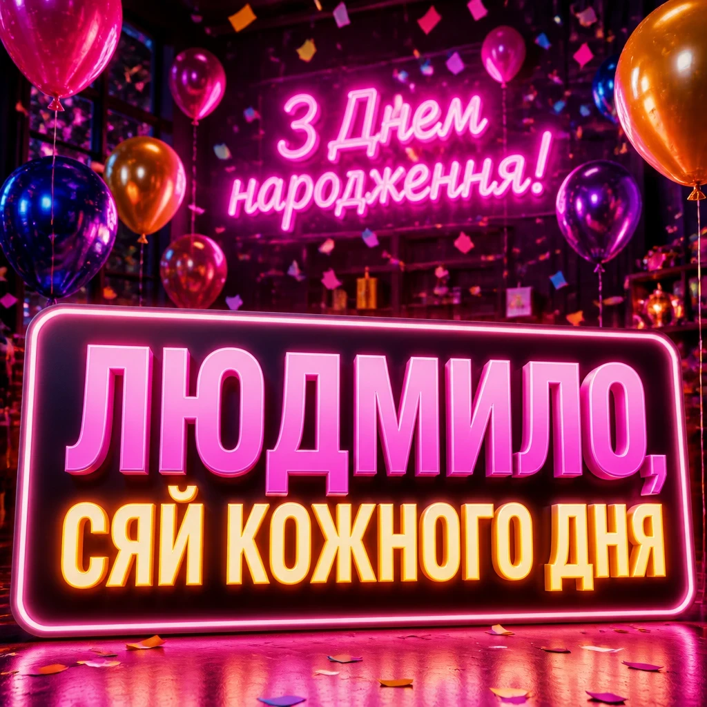 з днем народження людмила