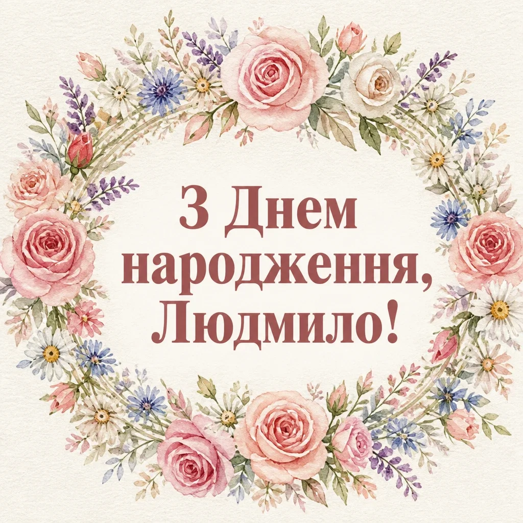 з днем народження людмила