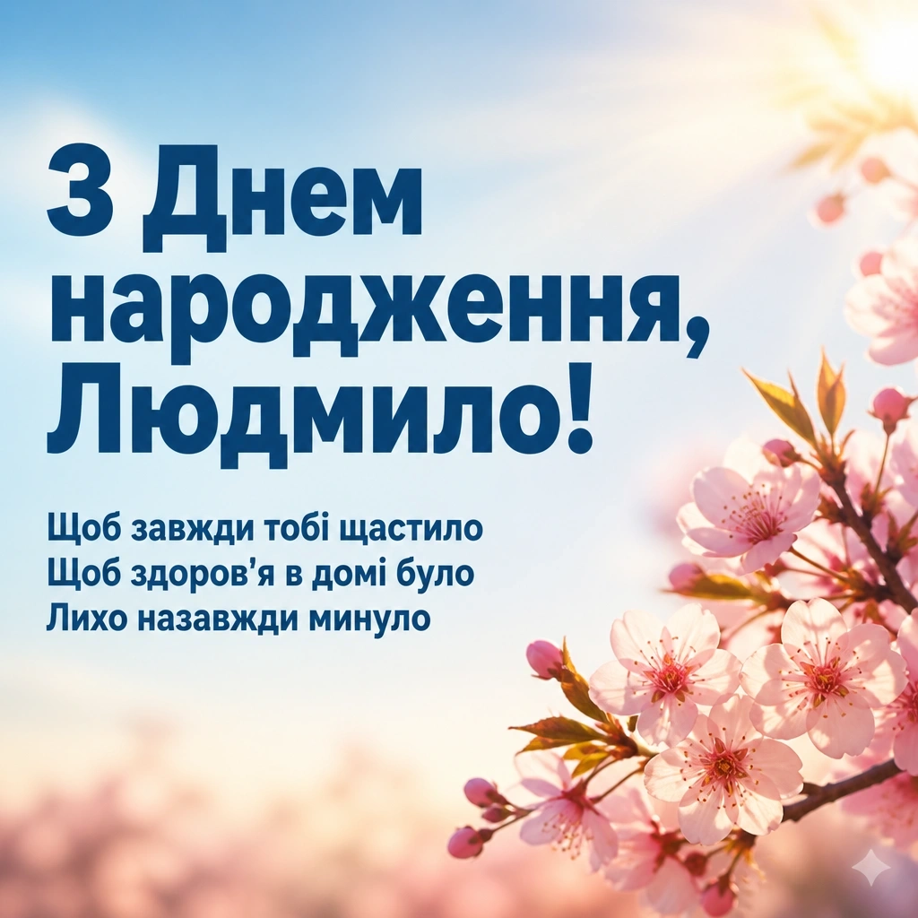 з днем народження людмила