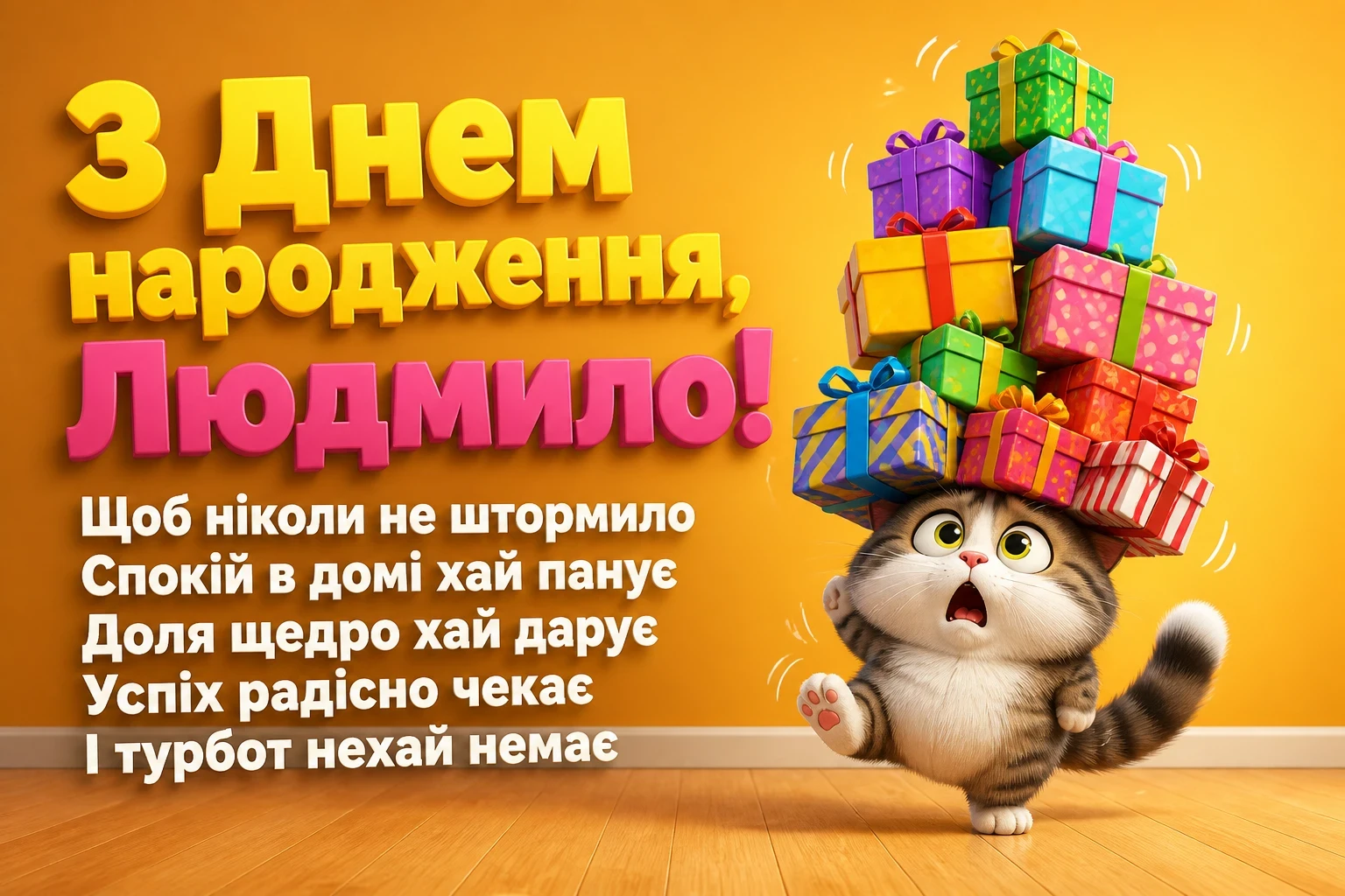 з днем народження людмила