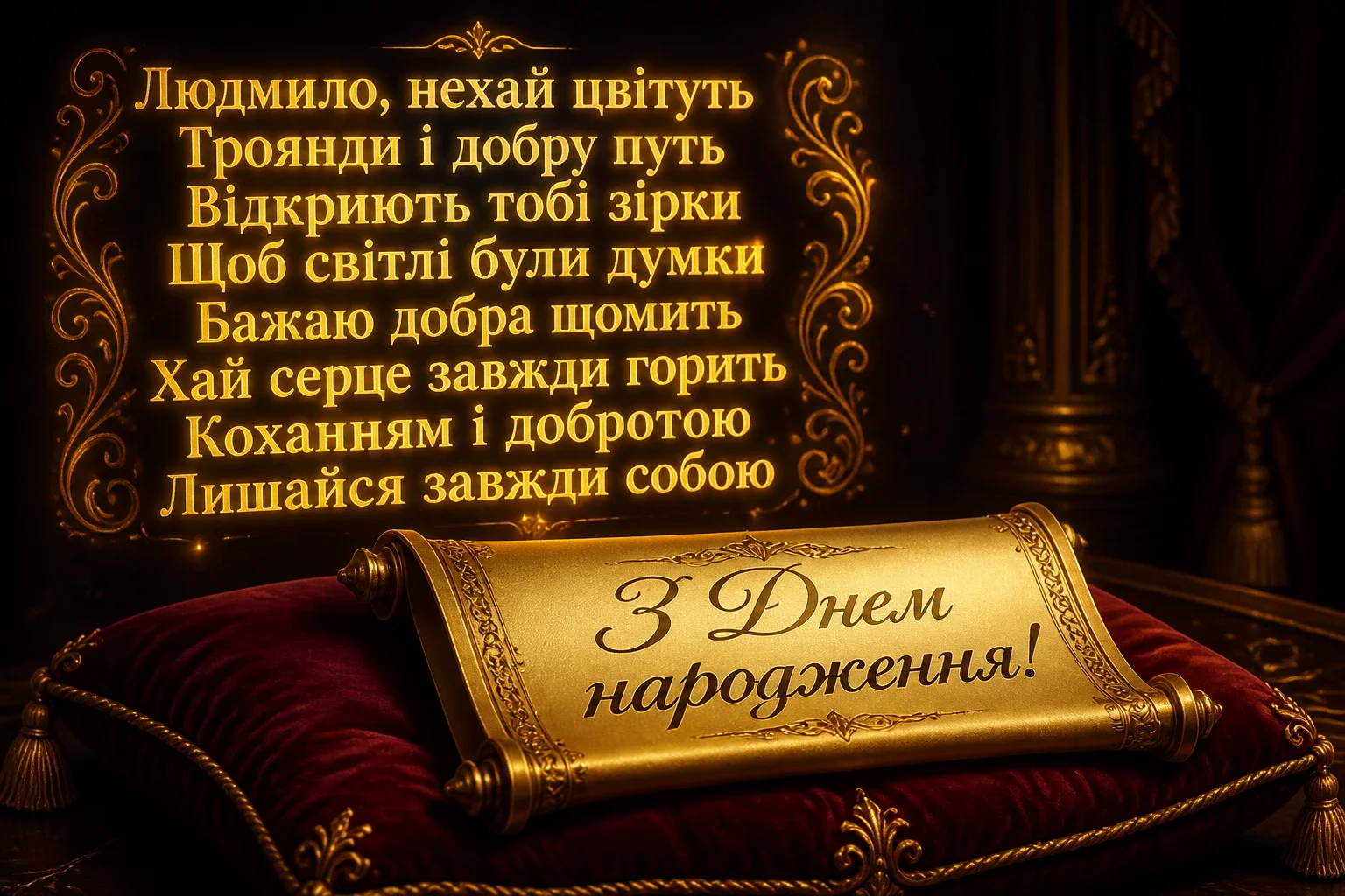 з днем народження людмила