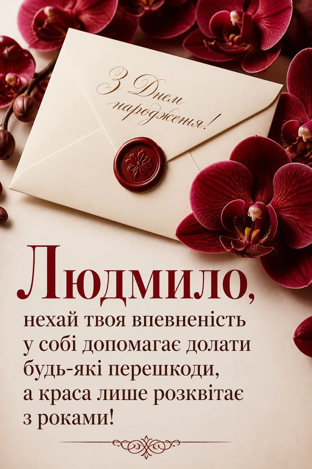 з днем народження людмила