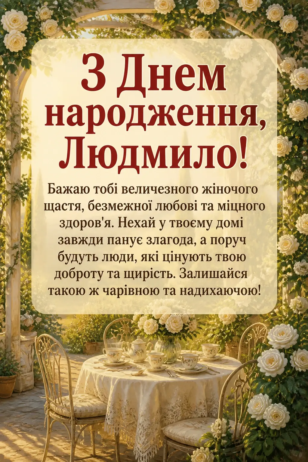 з днем народження людмила