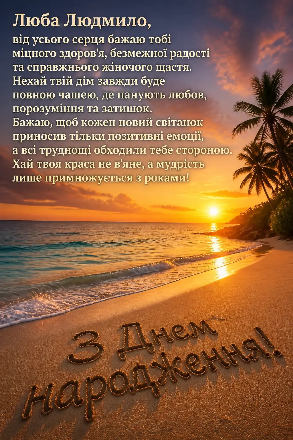 з днем народження людмила