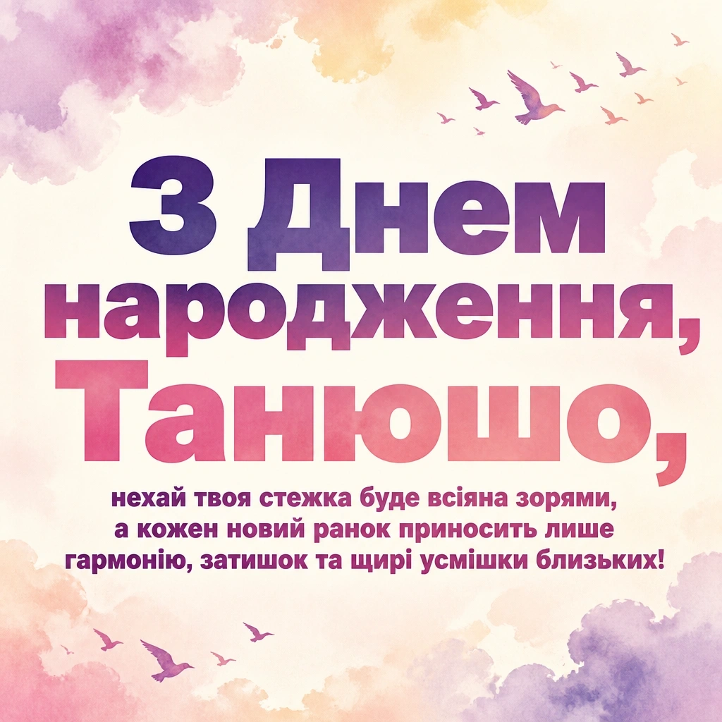 танюша з днем народження