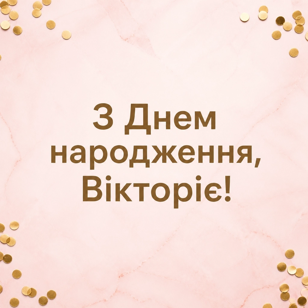 з днем народження вікторія